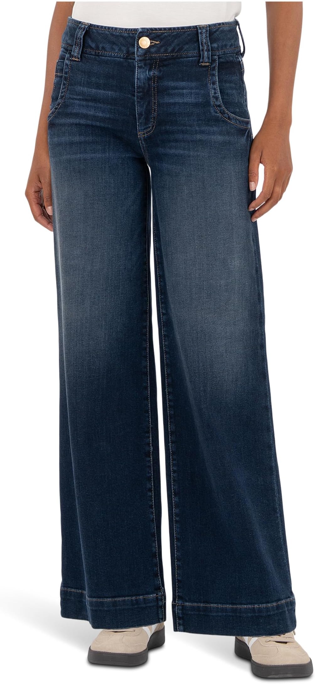 

Женские джинсы Meg с высокой талией и широким стежком, непревзойденные KUT from the Kloth, Unequalled