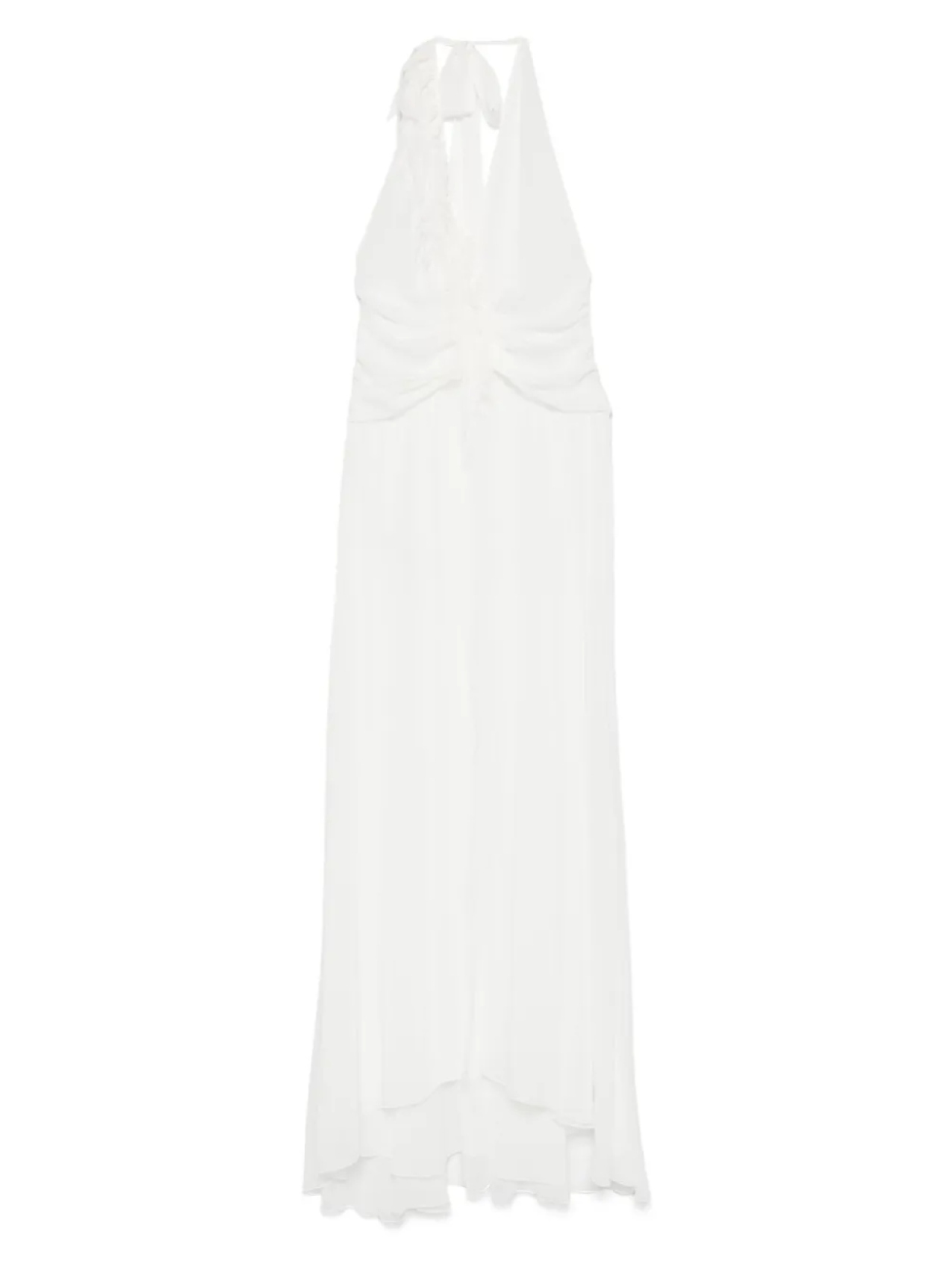 

Платье макси с драпировкой Blumarine, белый