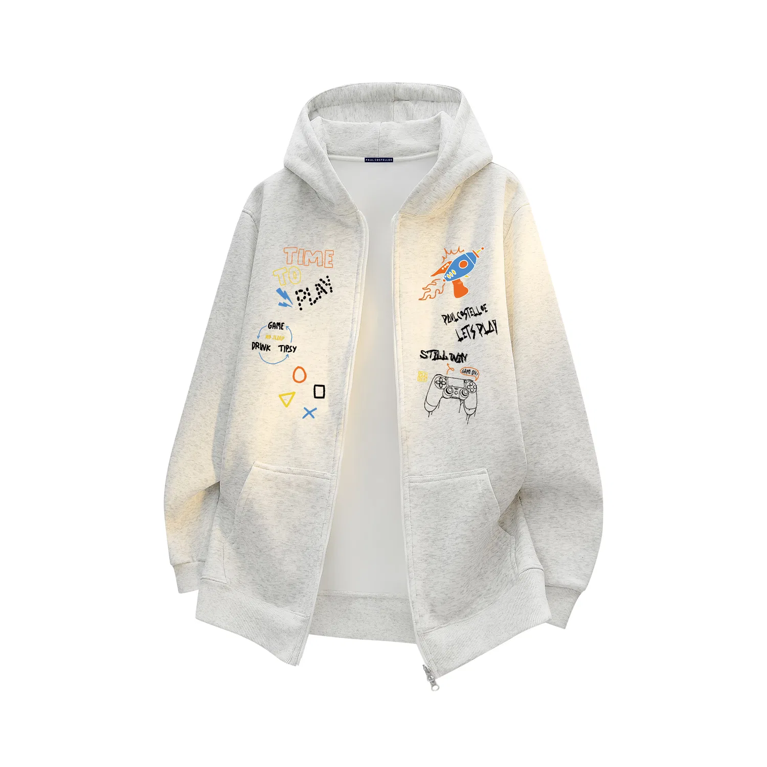 Детское худи с капюшоном White Heather Gray Paul Costelloe
