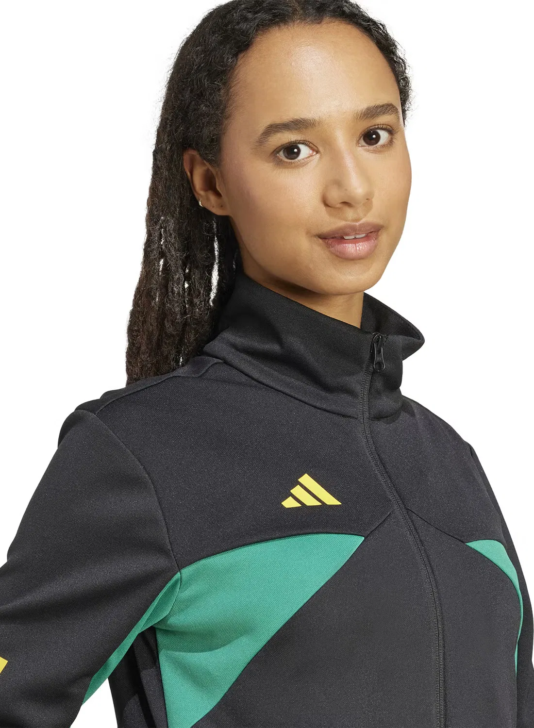 Куртка спортивная с высоким воротом Tiro Nations Pack Adidas, черный — фото 3