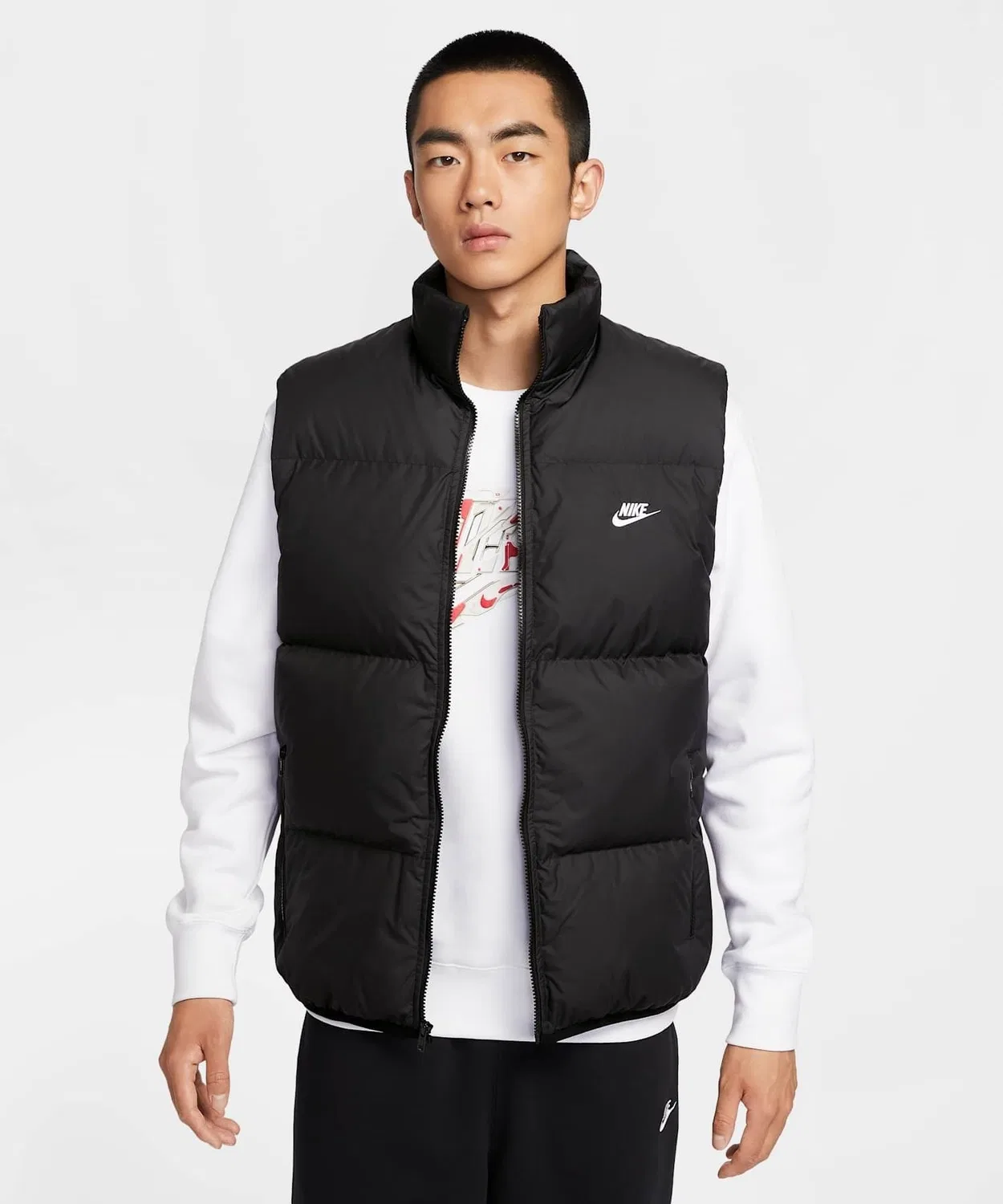 Мужской утепленный жилет Nike Sportswear Club Therma-FIT Puffer Vest, Black