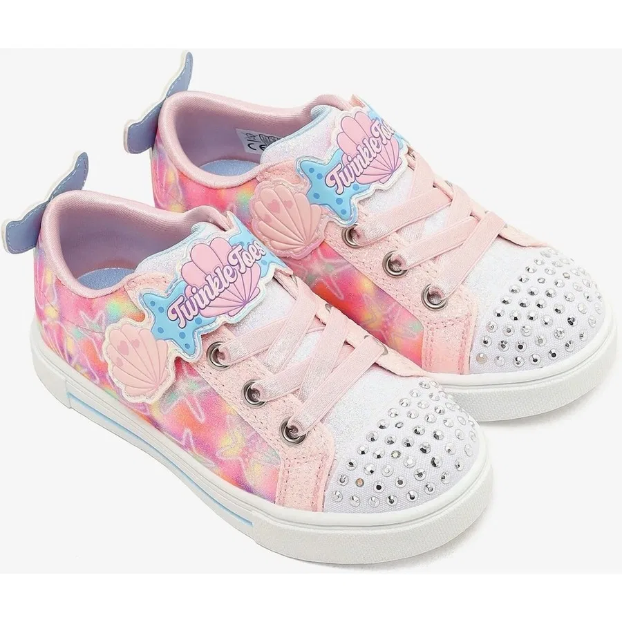 Кроссовки детские с подсветкой Twinkle Sparks Underwater Magic Skechers, Розовый — фото 4