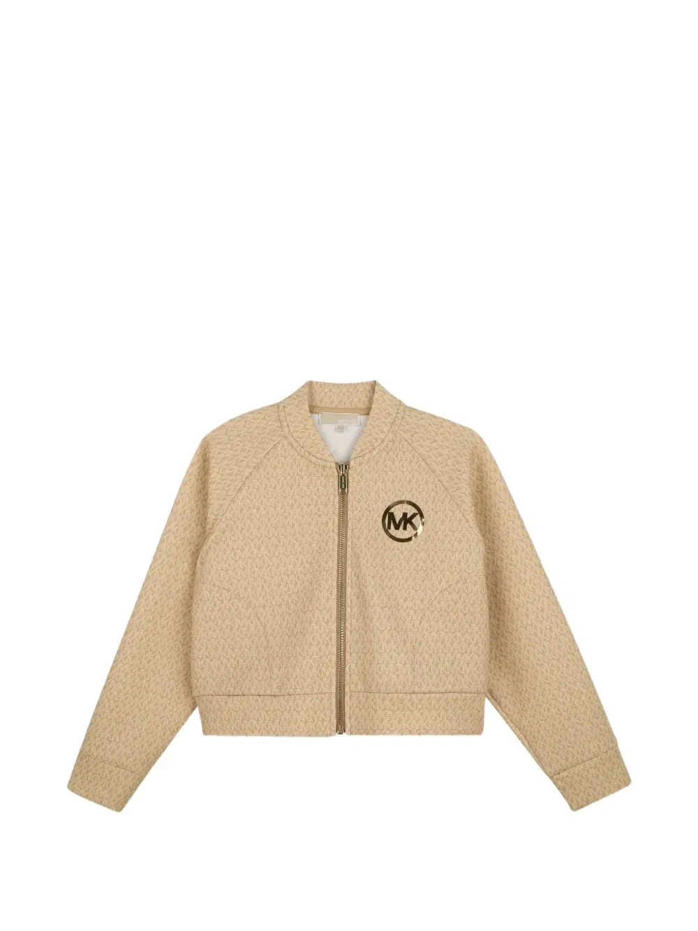 Спортивная куртка с узором Michael Kors Kids, бежевый