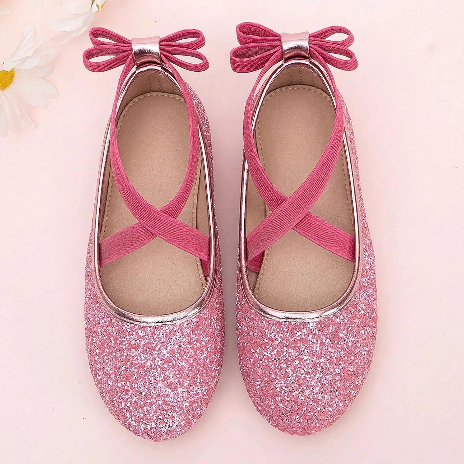 Детские балетки для девочек с ремешком на щиколотке Mary Jane Flats, Pink — фото 4