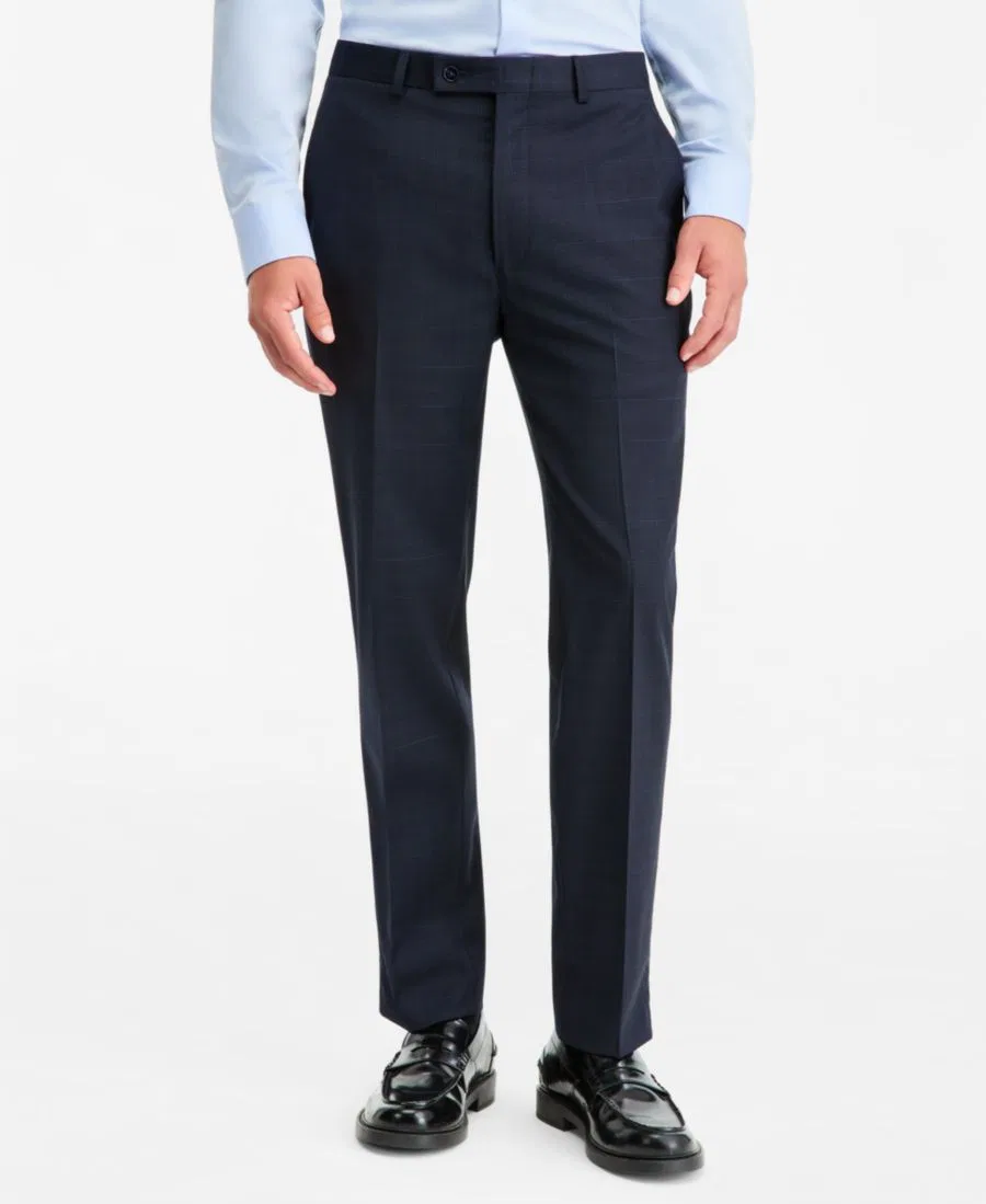Брюки классические мужские с принтом в клетку Calvin Klein, Navy Plaid — фото 3