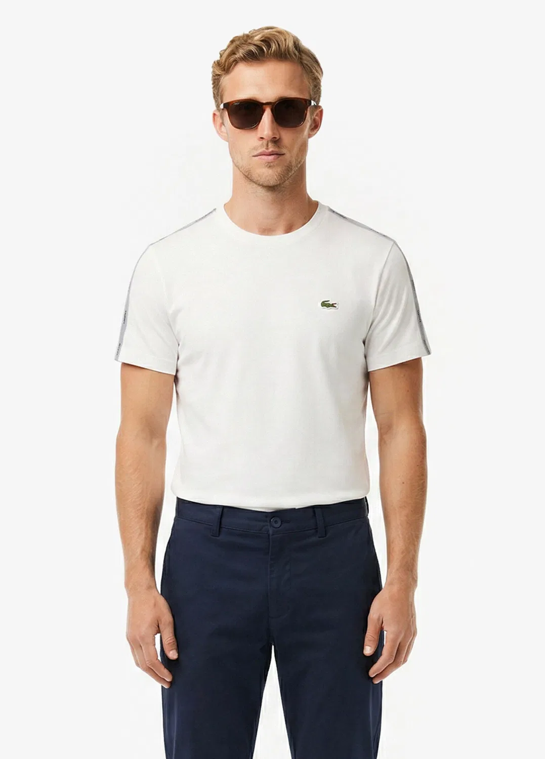 Чиносы slim fit Lacoste, navy — фото 2