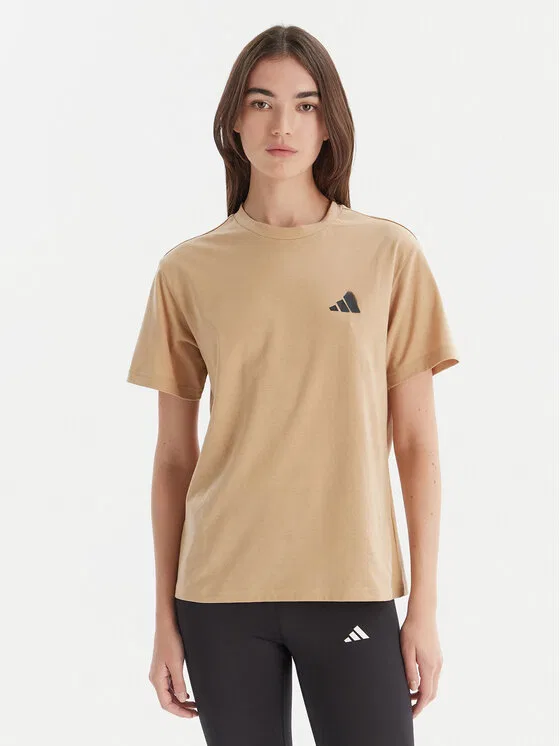Футболка regular fit City Tech Summer Graphic Adidas, бежевый