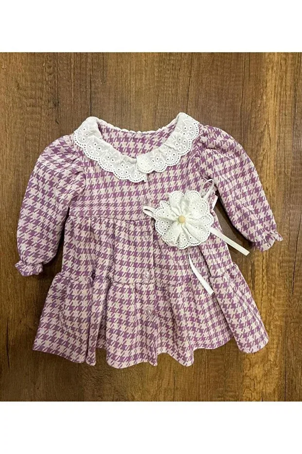 Детское платье для девочек с длинным рукавом Happymom, Purple — фото 3