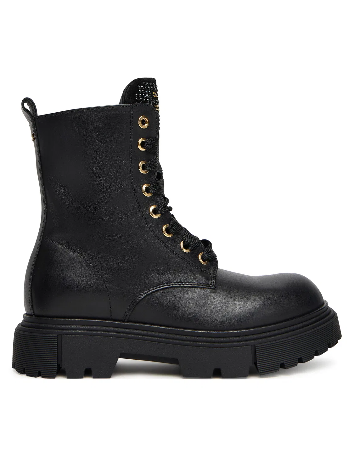 Ботильоны на шнуровке для девочки Lace-Up Bootie Elisabetta Franchi, черный