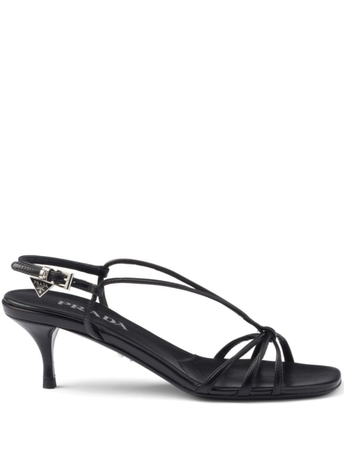Босоножки с ремешками Prada, черный