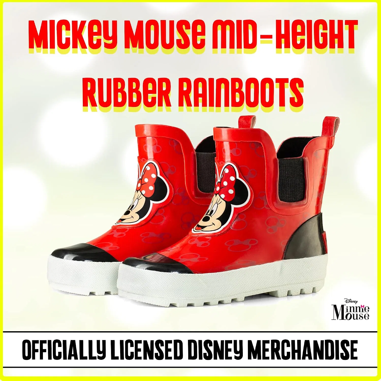 Детские резиновые сапоги для мальчиков и девочек Mickey Mouse Disney, Red — фото 3