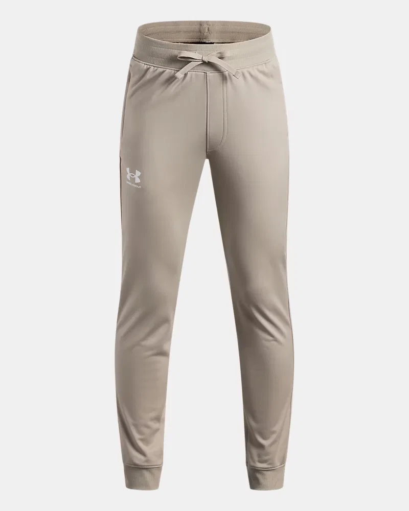 Детские брюки 63,5 см с начесом и эластичным поясом UA Icon Knit UnderArmour, Timberwolf Taupe/White