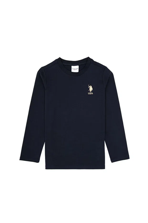 Детское для мальчиков свитшот с длинным рукавом U.S. Polo Assn., Light Navy Blue
