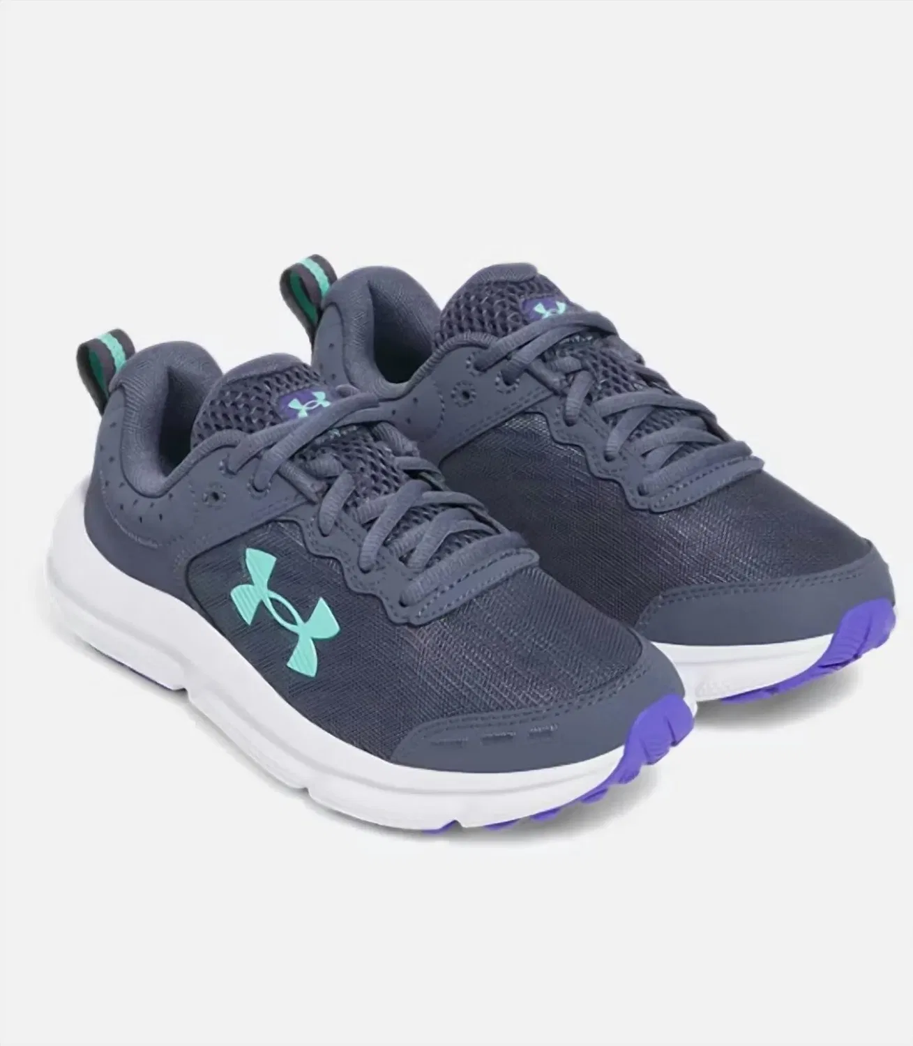 Детские кроссовки для бега с амортизацией Assert 10 Under Armour, Mod Gray White Black — фото 3