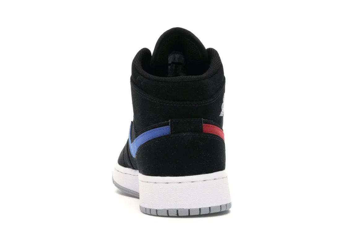 Детские кроссовки Lifestyle Jordan 1 Mid Jordan, Black/Varsity Red/Varsity Royal/White/Cement Grey — фото 4