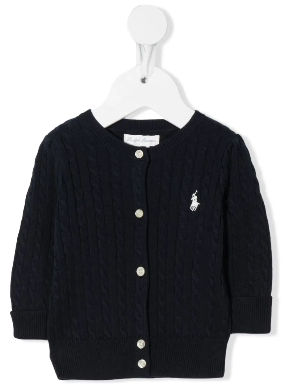 Джемпер с Cable-knit и мотивом Polo Pony Polo Ralph Lauren, темно-синий