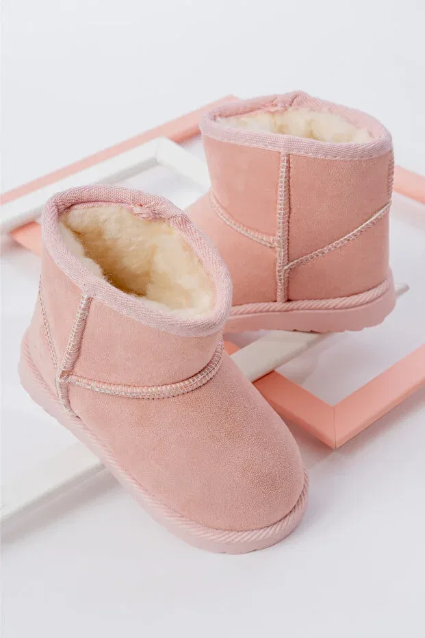 Детские ботинки для девочек с мехом Lina Step, Pink — фото 4