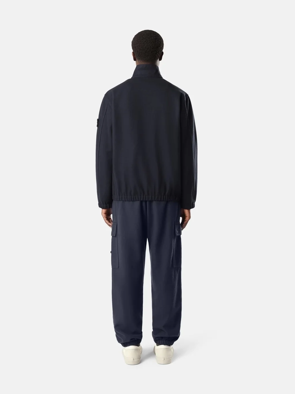 Мужская рубашка-куртка Stone Island Comfort-fit Zip-up With Elasticized Cuffs, темно-синий — фото 3