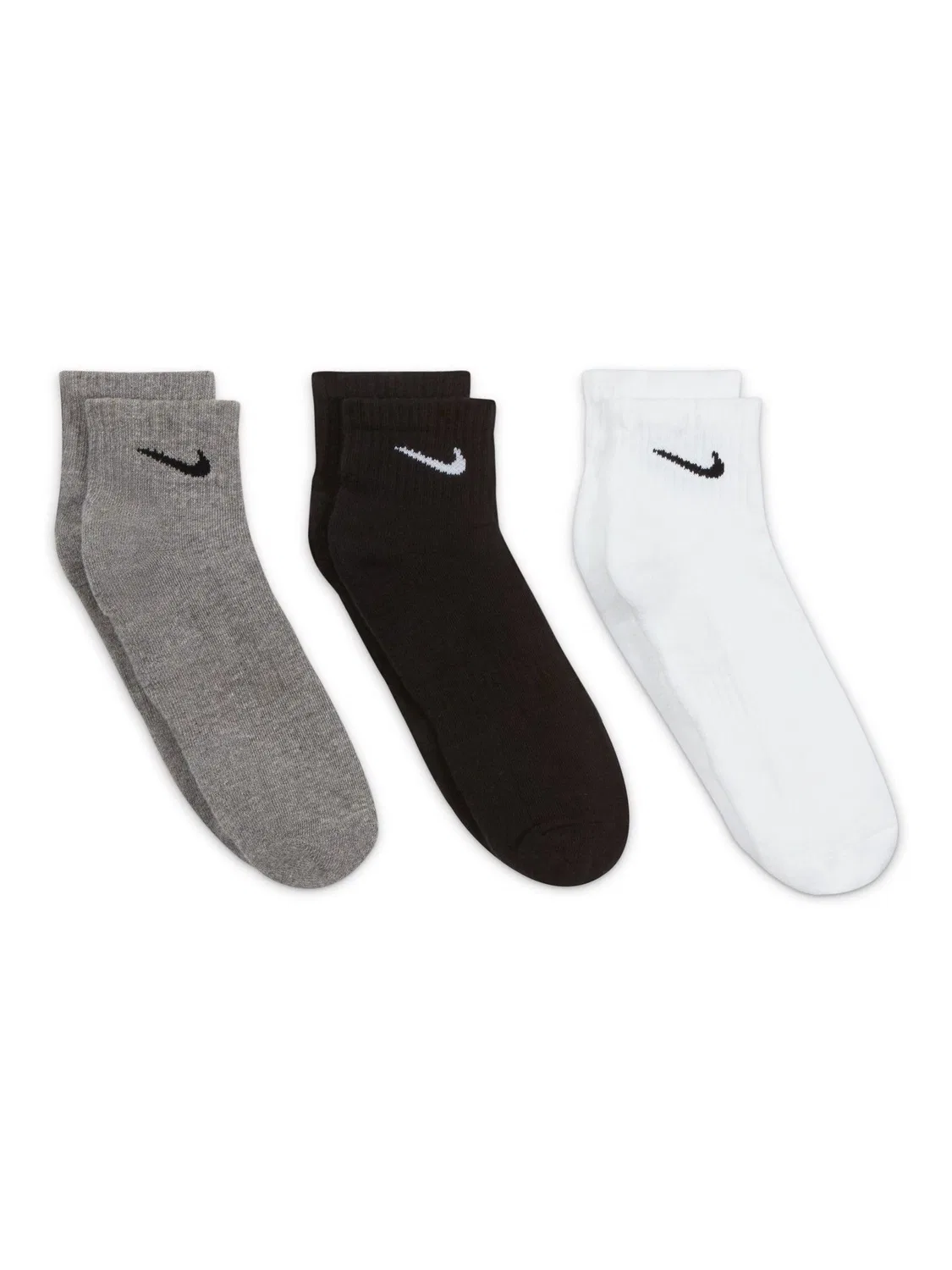 Носки повседневные амортизирующие Nike Everyday Cushioned, серый/черный/белый — фото 3
