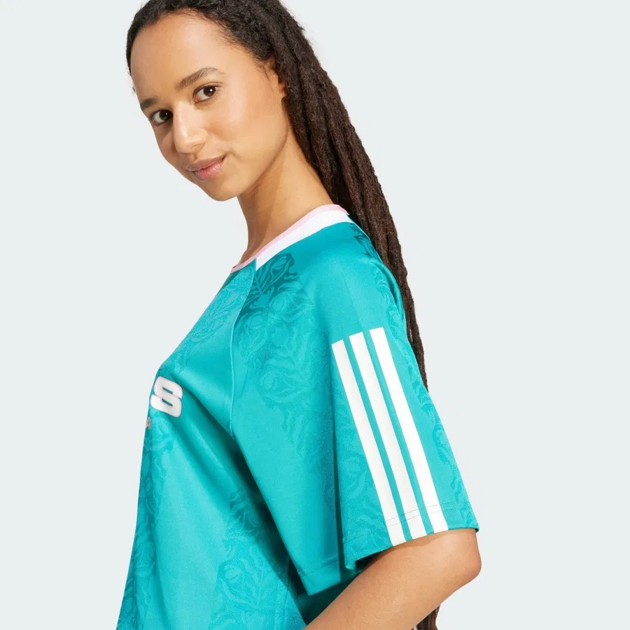 Футболка с длинным рукавом Tiro x Common Goal Jacquard Tee adidas, Зеленый — фото 4