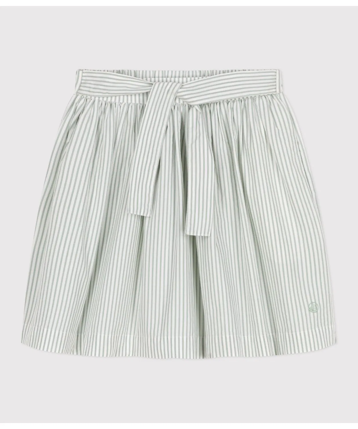 Детская юбка миди с принтом в полоску PETIT BATEAU, White/Green