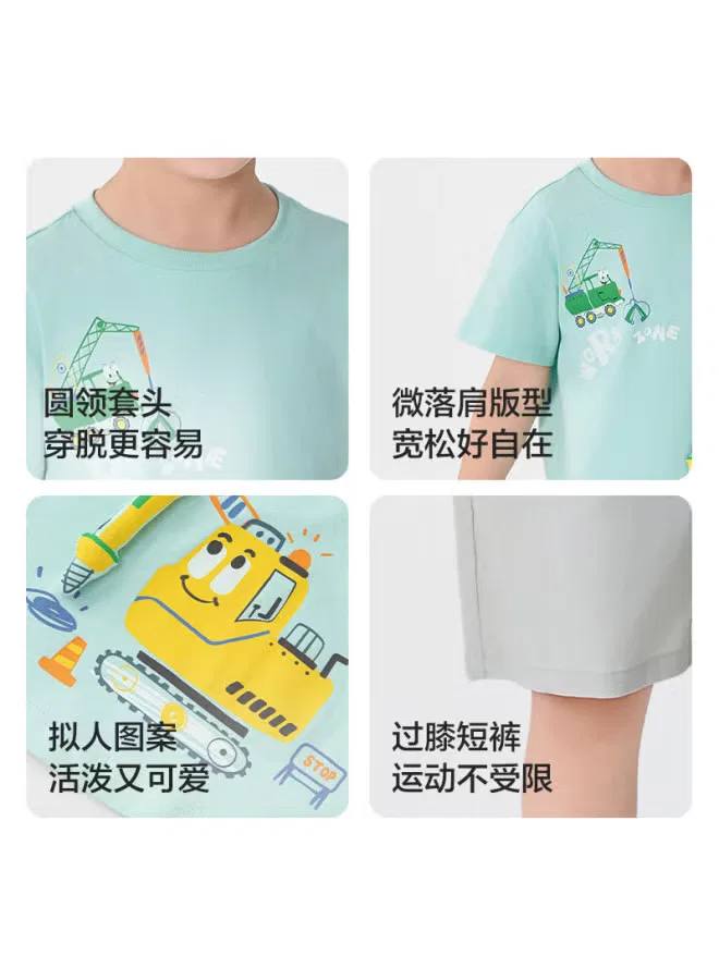 Комплект одежды для мальчика с коротким рукавом, модель Cool & Antibacterial, Balabala, белый — фото 4