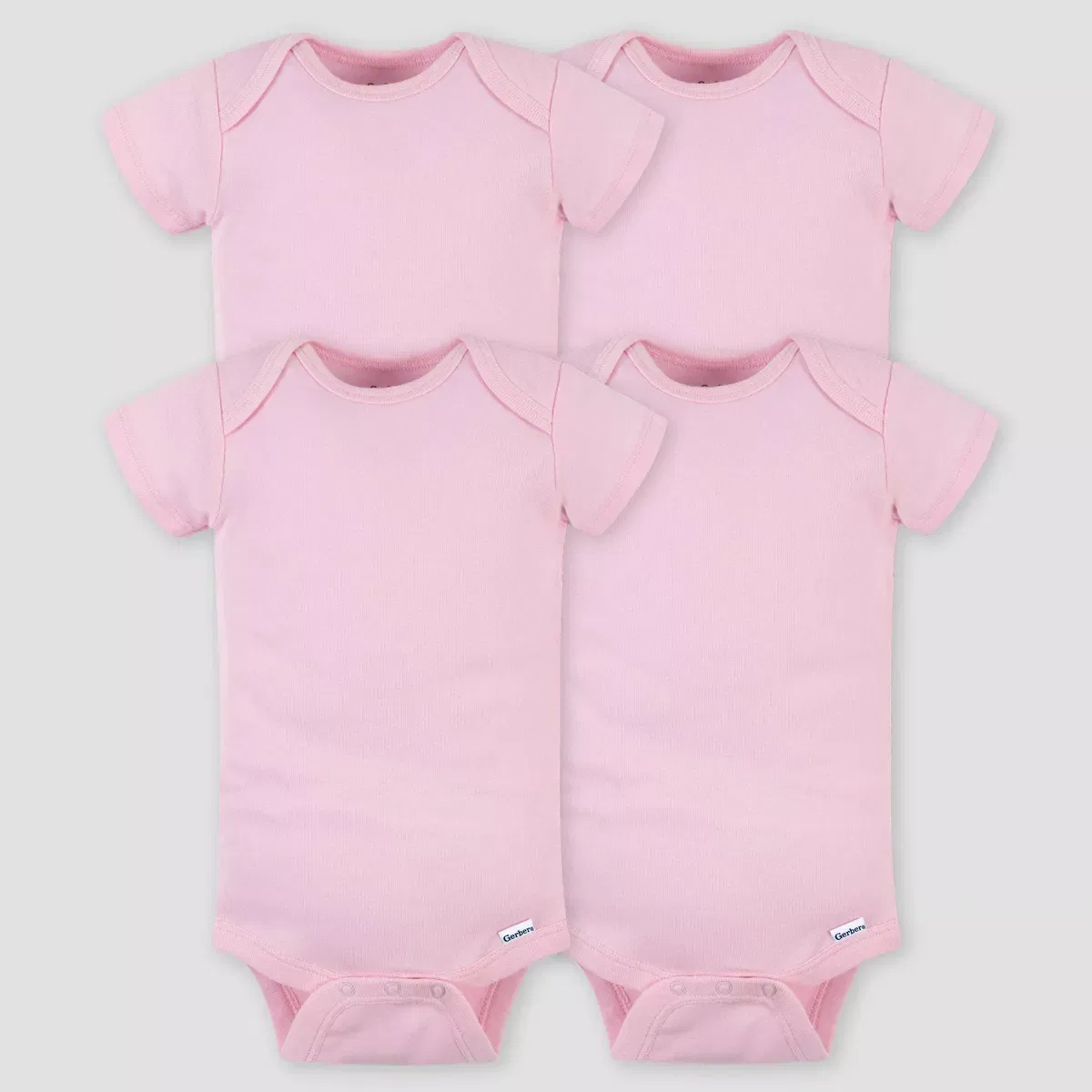 Детский боди-комбинезон с коротким рукавом набор из 4 штук NEWBORN, Pink