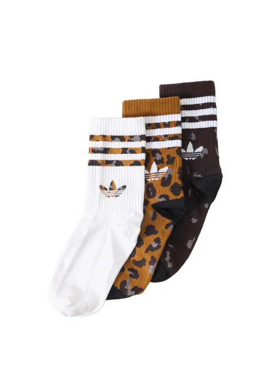 Носки ADIDAS ORIGINALS карамельного, темно-коричневого и белого цветов