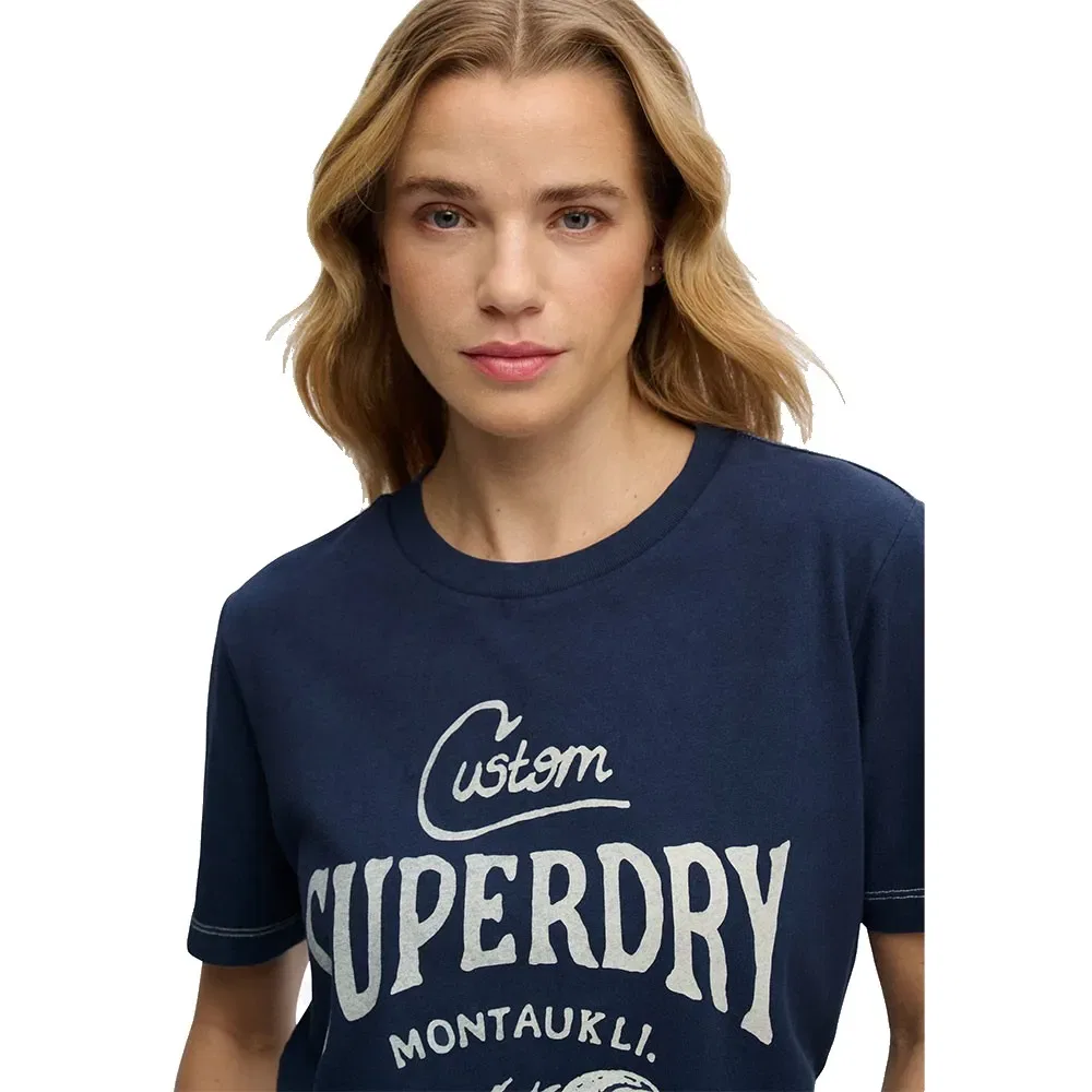 Футболка с коротким рукавом Heritage Hamptons Superdry, синий — фото 4