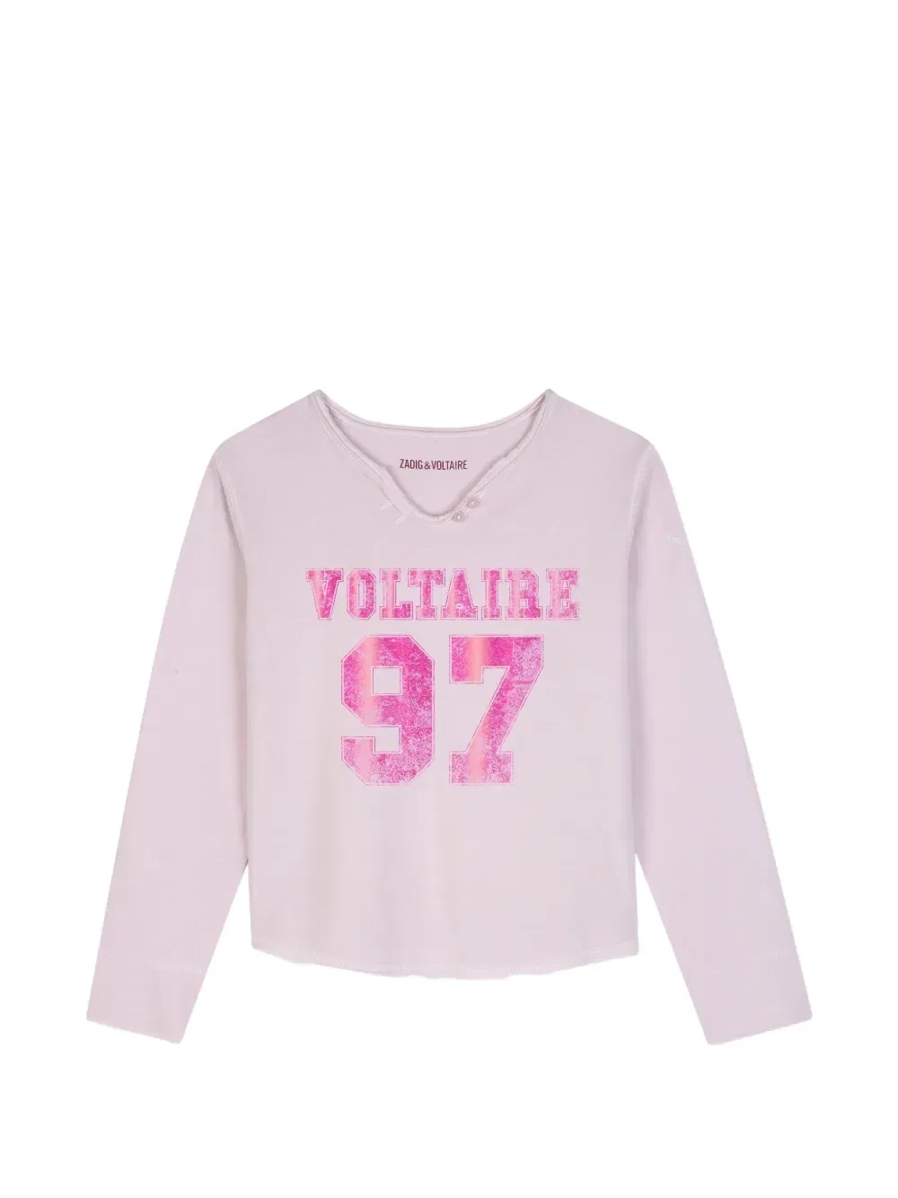 Лонгслив с логотипом Zadig & Voltaire Kids, розовый