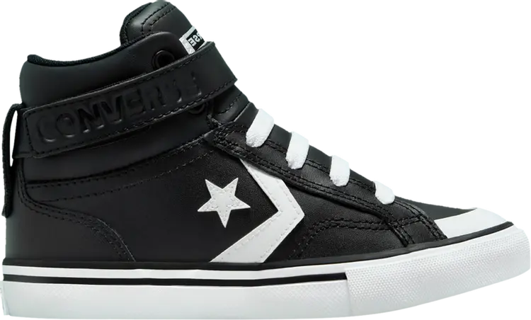 

Кроссовки Converse Pro Blaze Strap Leather High PS Black White, черный