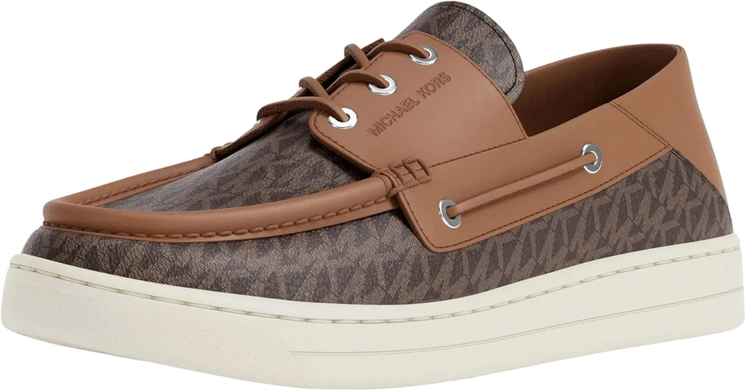Мокасины с логотипом Michael Kors, Signature Twill/Brown Multi