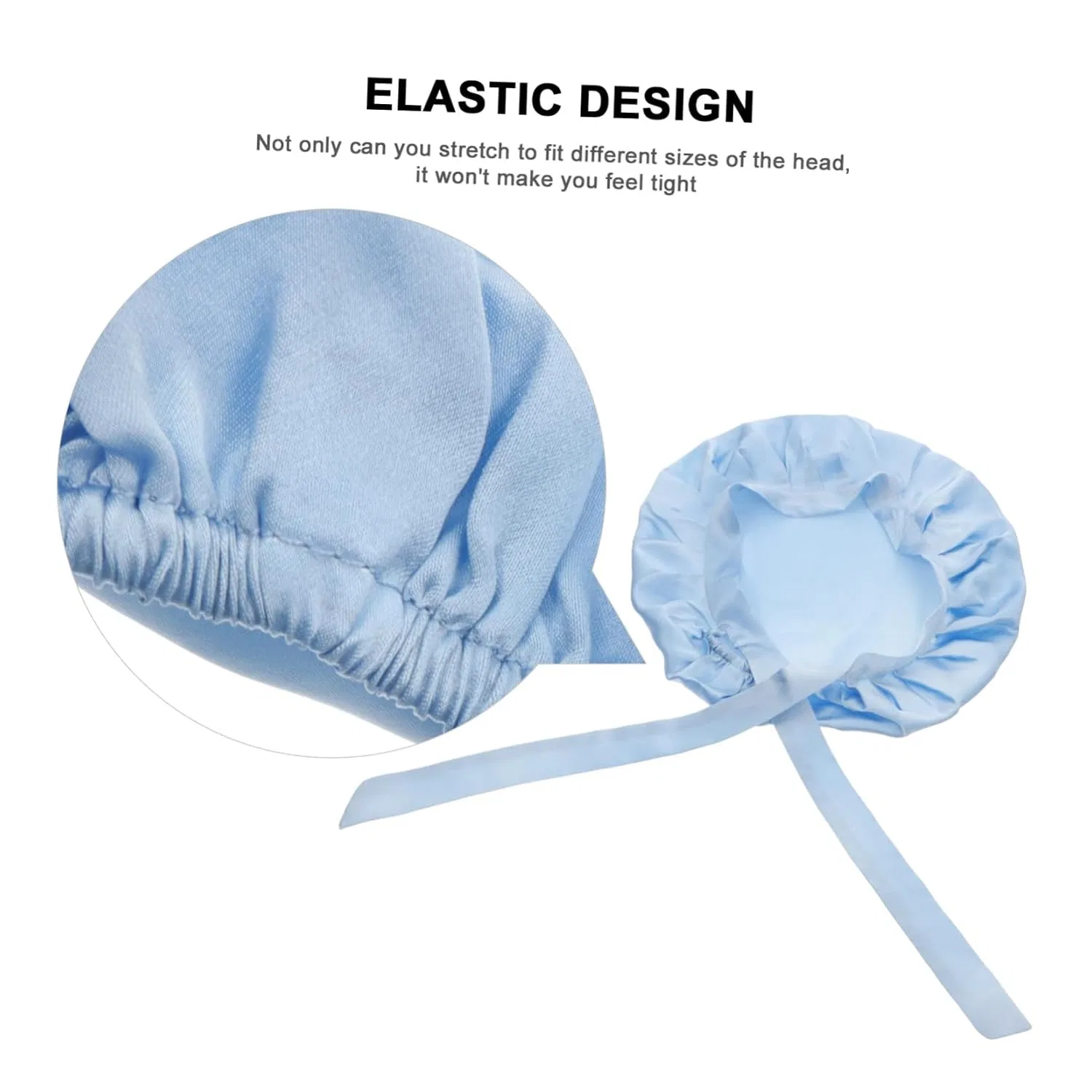 Шапочка для душа Adjustable Silk Bonnet VINTORKY, 32 x 22 cm, Blue — фото 3