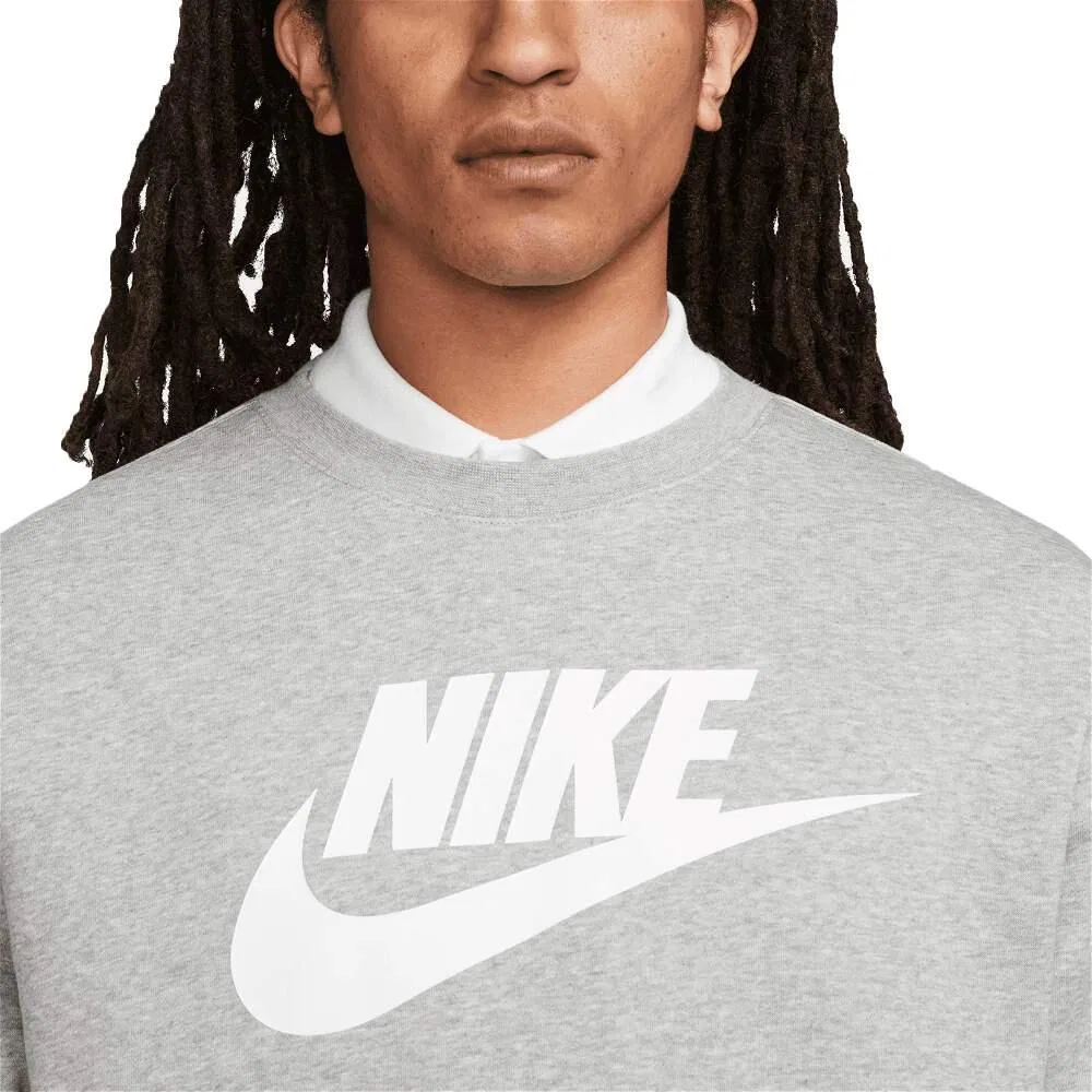 Мужской флисовый пуловер Sportswear Club Fleece Graphic Crew Nike, Grau — фото 3