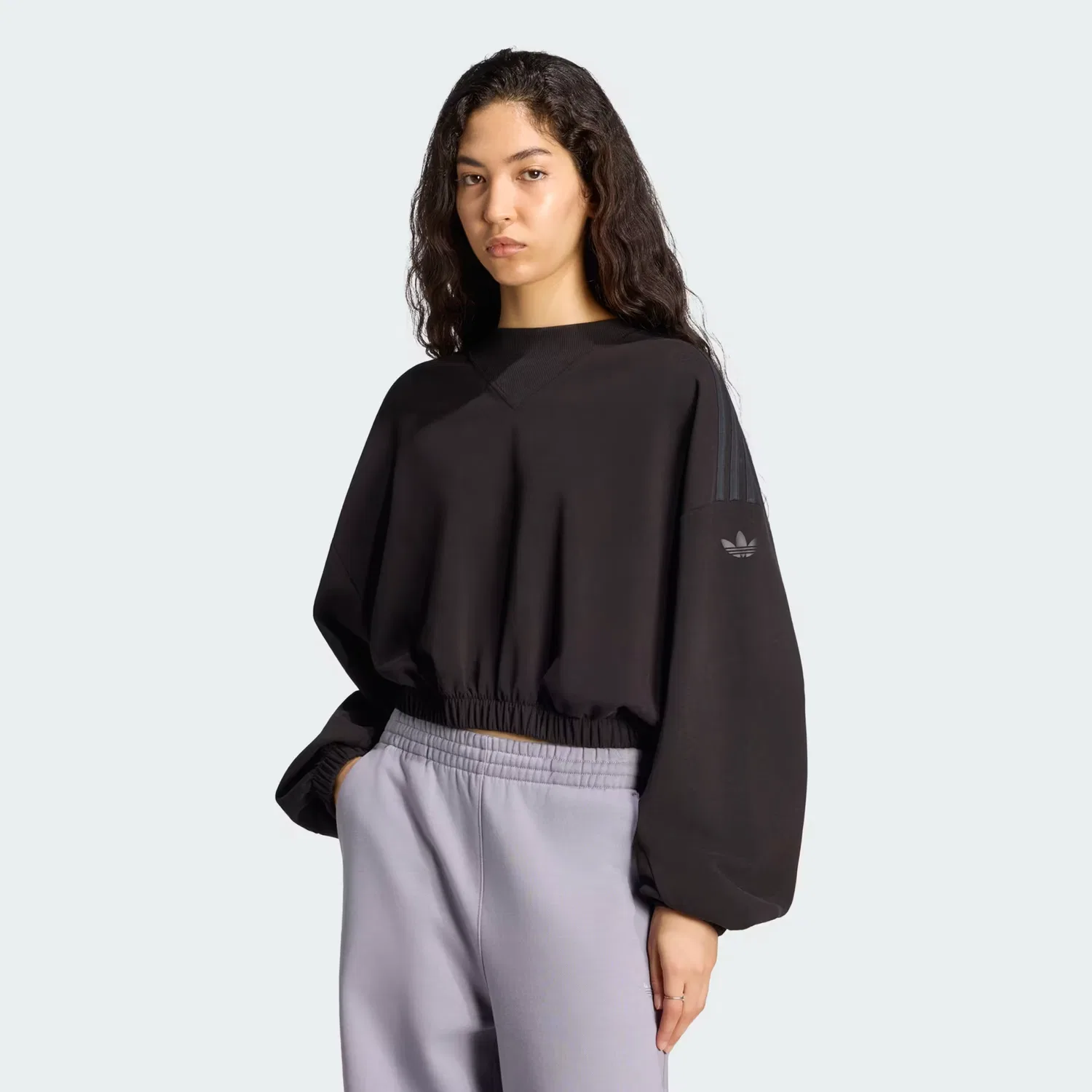 Женская оверсайз-толстовка с круглым вырезом Crewneck Adidas Originals, Aurora Coffee