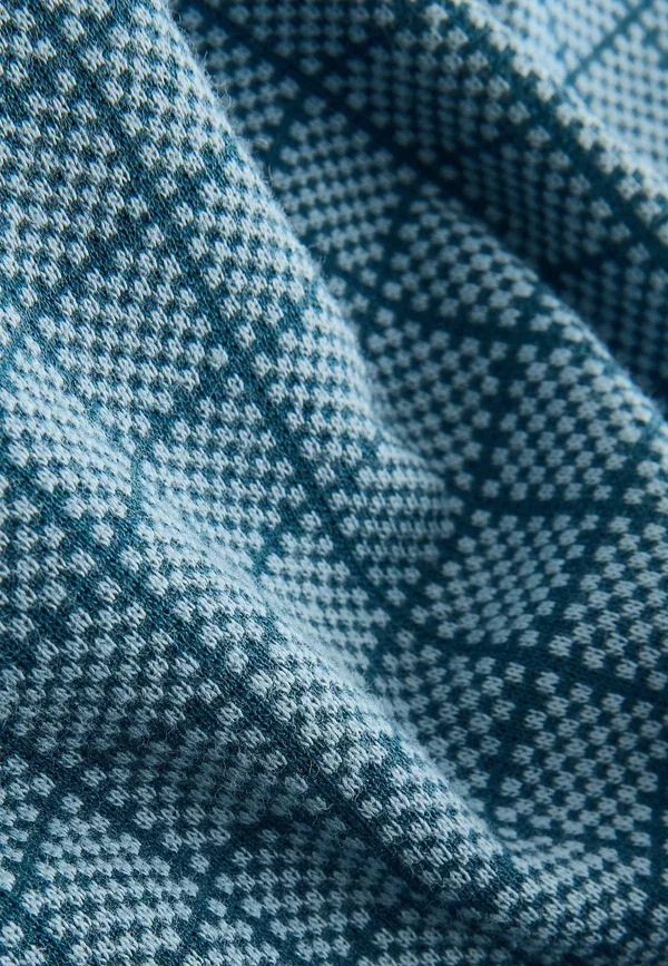 Поло с рисунком в клетку Pattern polo shirt Next Check, синий — фото 3