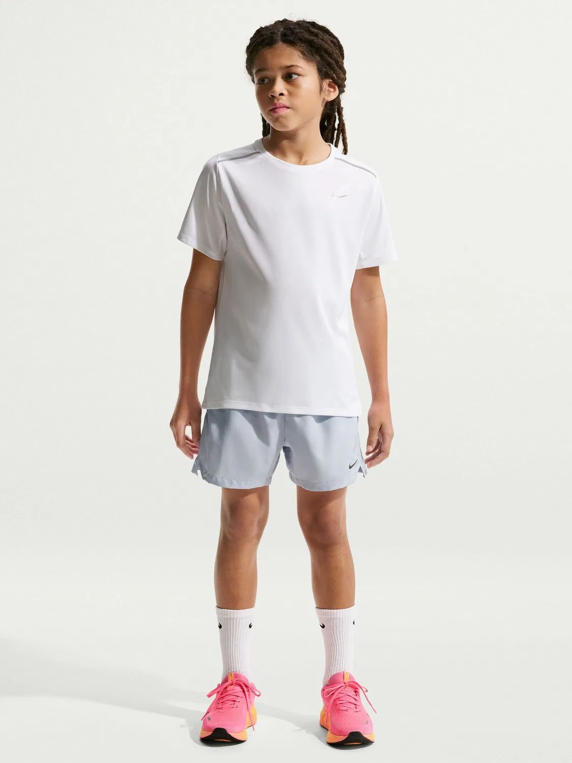Футболка Nike Miler Dri-FIT с коротким рукавом, белая