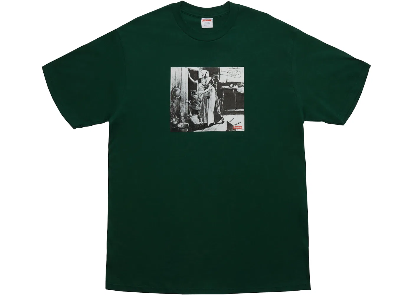 Мужская футболка с принтом Supreme Mike Kelley Hiding From Indians Tee, Dark Green