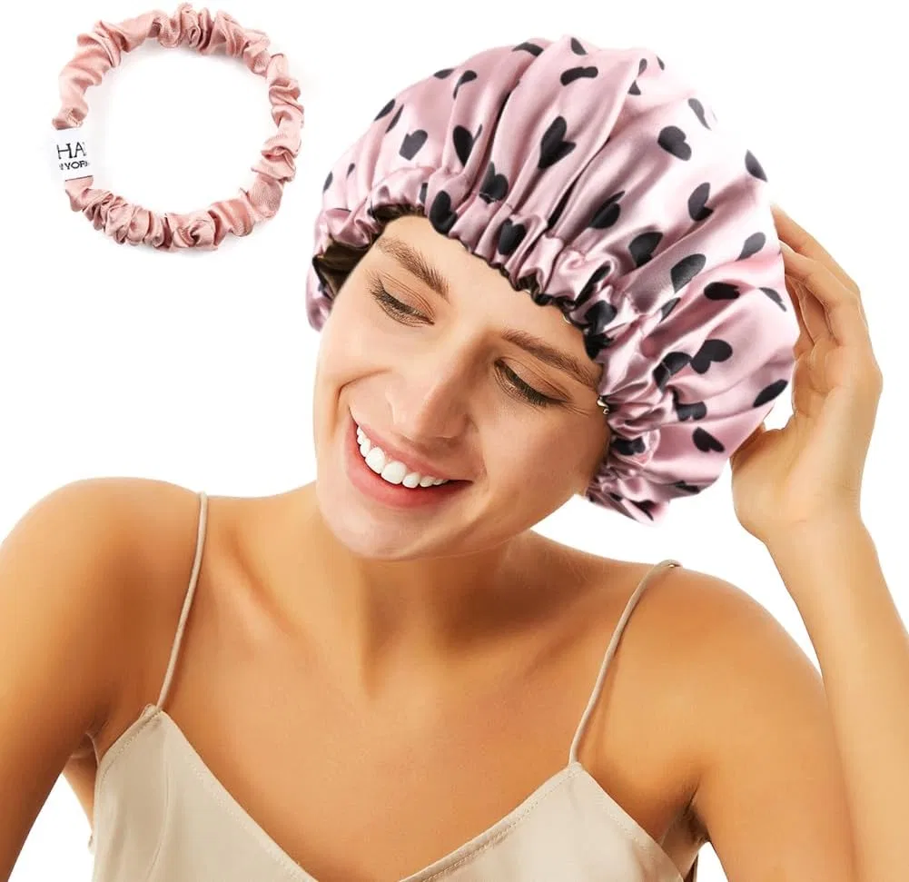 Шапочка для душа, Satin, ELIHAIR, Двухслойная, L, Lotus Pink