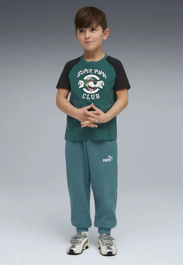 Брюки с эластичным поясом, Small Logo, Puma, Emerald Ice, изумрудный — фото 3