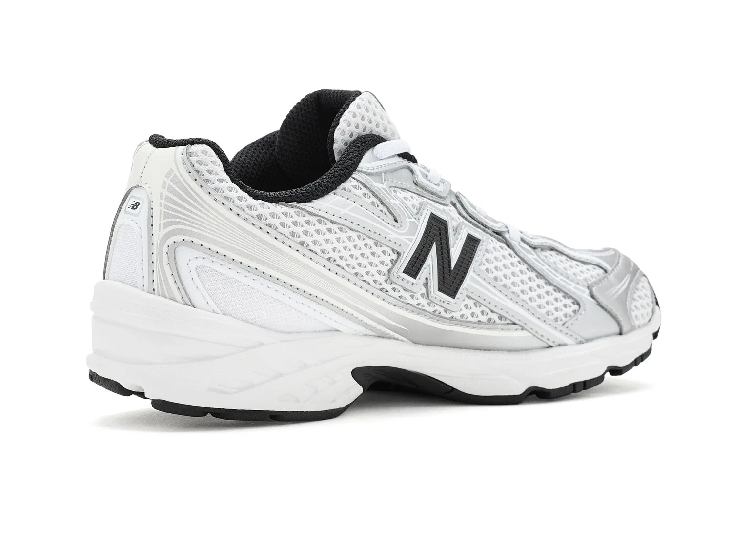 Кроссовки 740 Bungee Lace (для маленьких детей) New Balance Kids, Silver Metallic/Black — фото 4