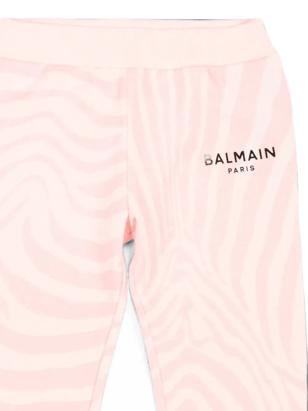 Спортивные брюки с зебровым принтом Balmain Kids, розовый — фото 3