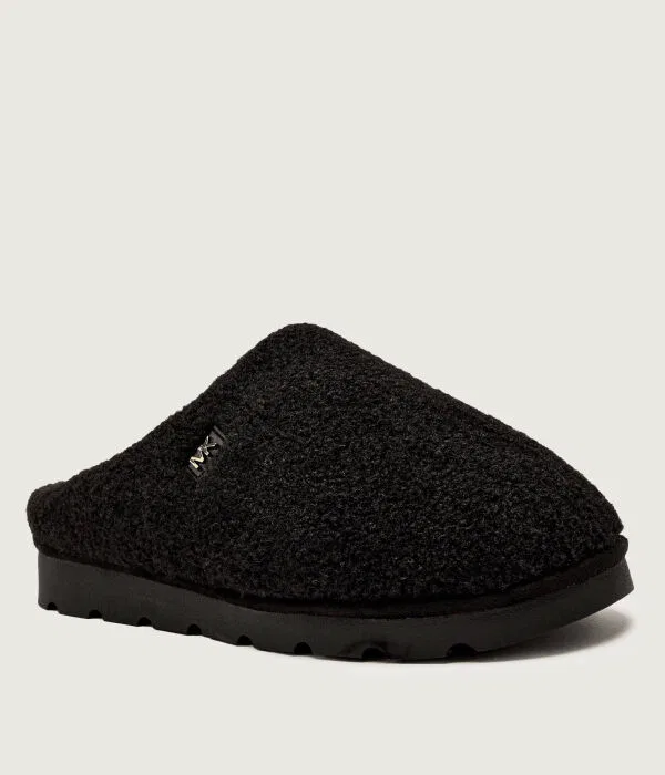 Детские тапочки с набивкой Winnie Michael Kors Kids, черный