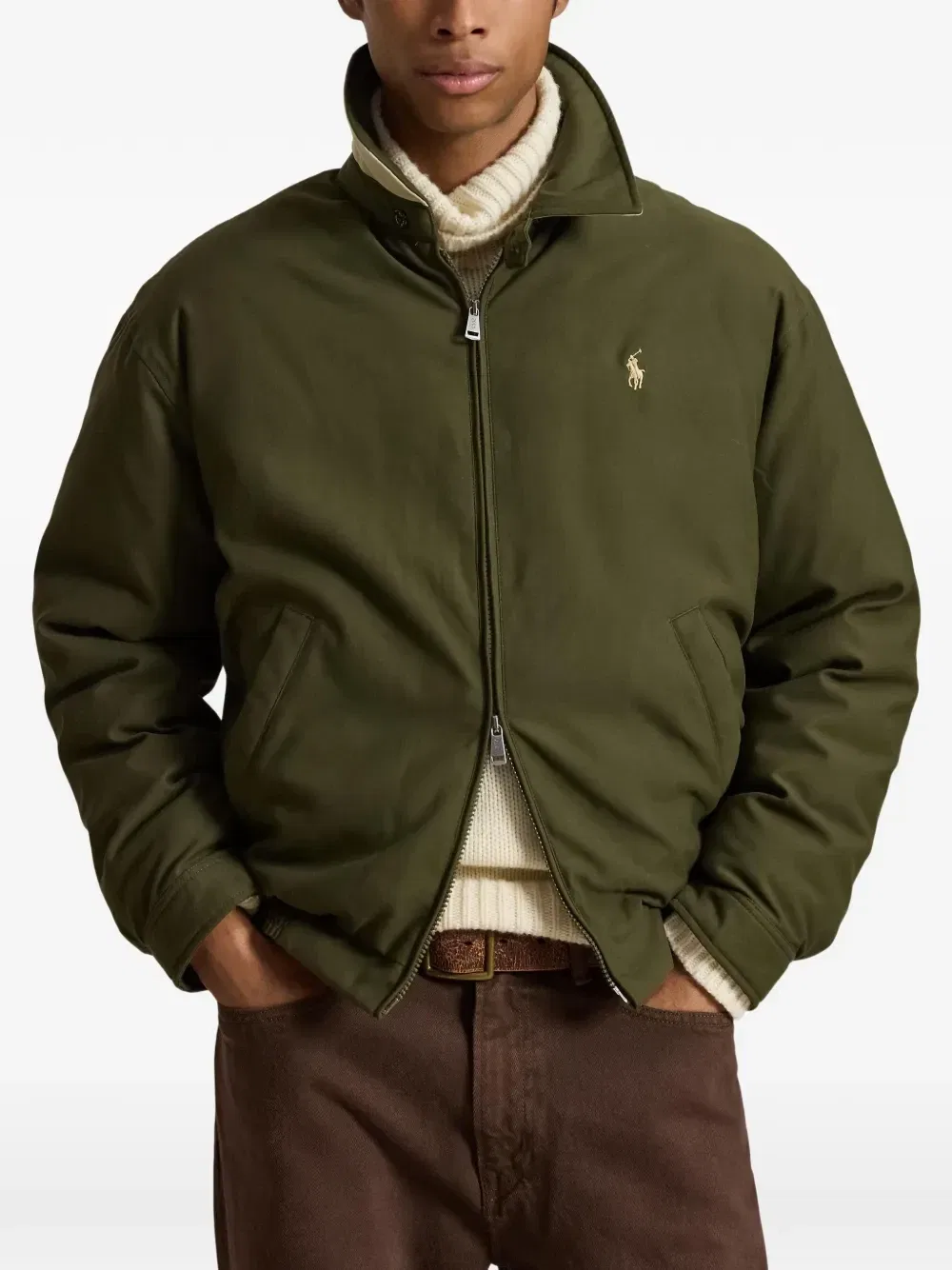 Куртка с вышитым логотипом Polo Ralph Lauren, зеленый — фото 3
