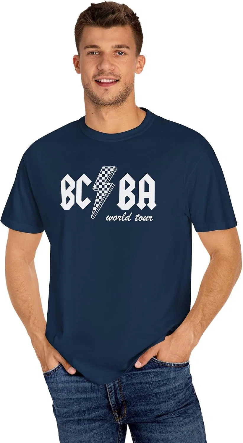 Женская футболка с принтом Behavior Analyst World Tour Comfort Colors, True Navy — фото 4