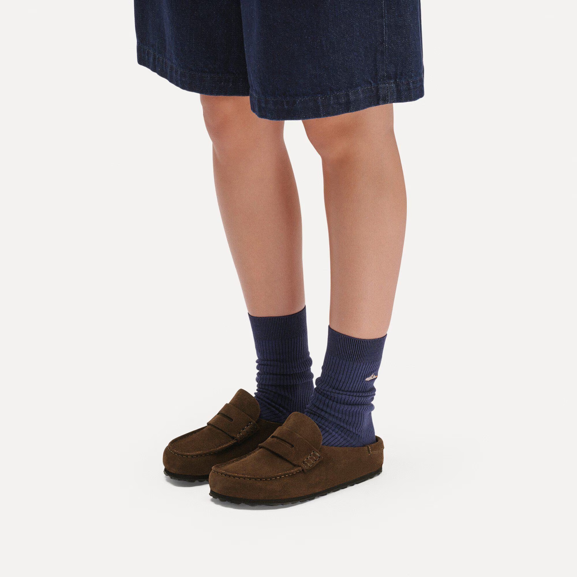 Лоферы Birkenstock Naples Wrapped Suede Leather, коричневый — фото 3