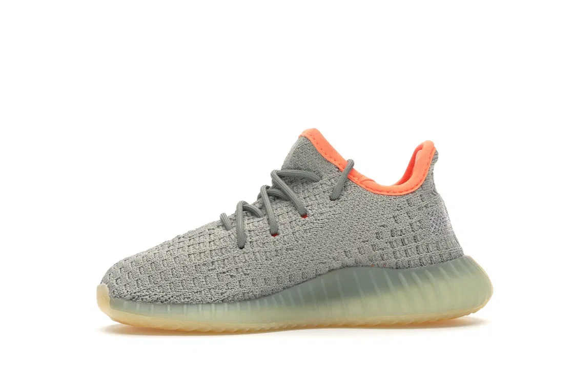 Детские кроссовки с принтом Adidas Yeezy Boost 350 V2, Desert Sage/Desert Sage/Desert Sage — фото 3