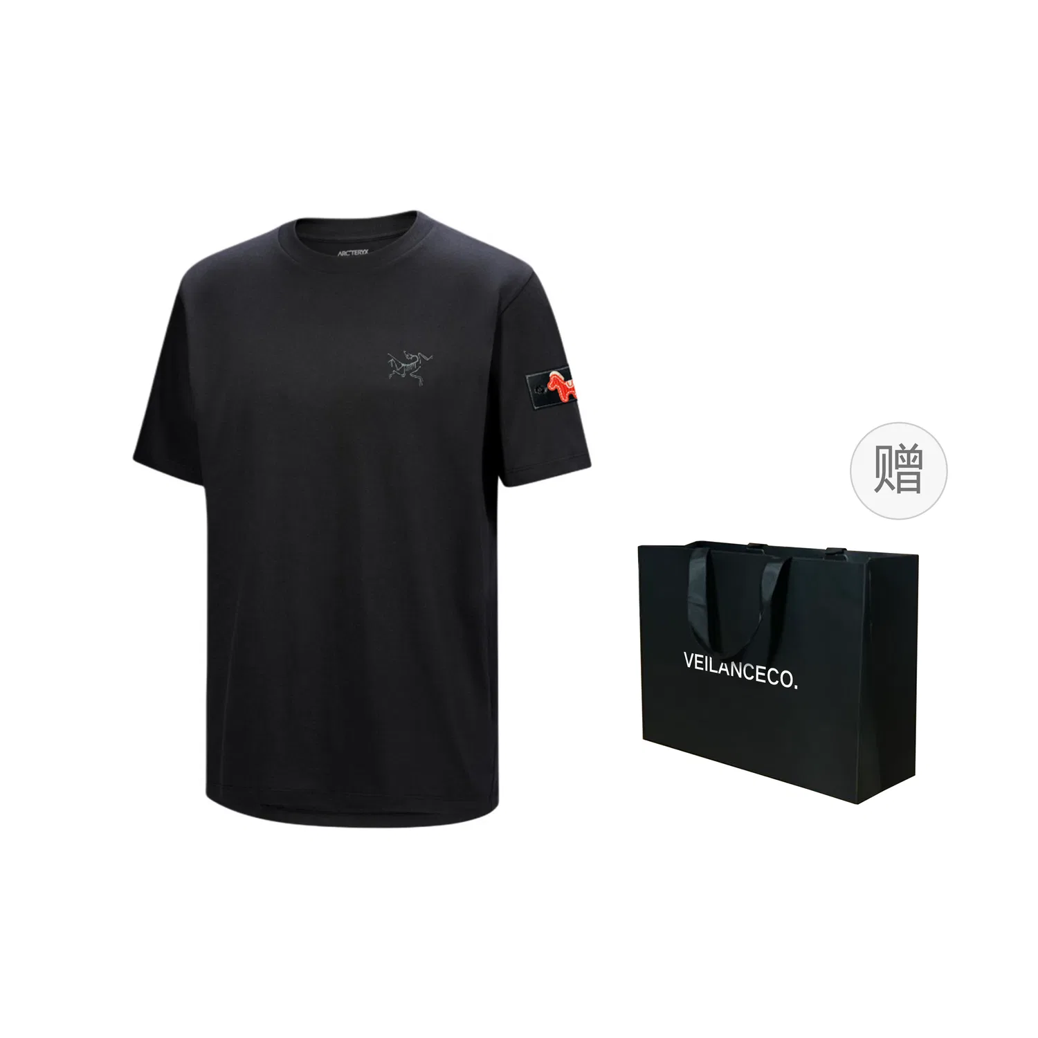 Футболка унисекс с круглым вырезом, Black (Orange Pony) Shopping Bag, Arcteryx