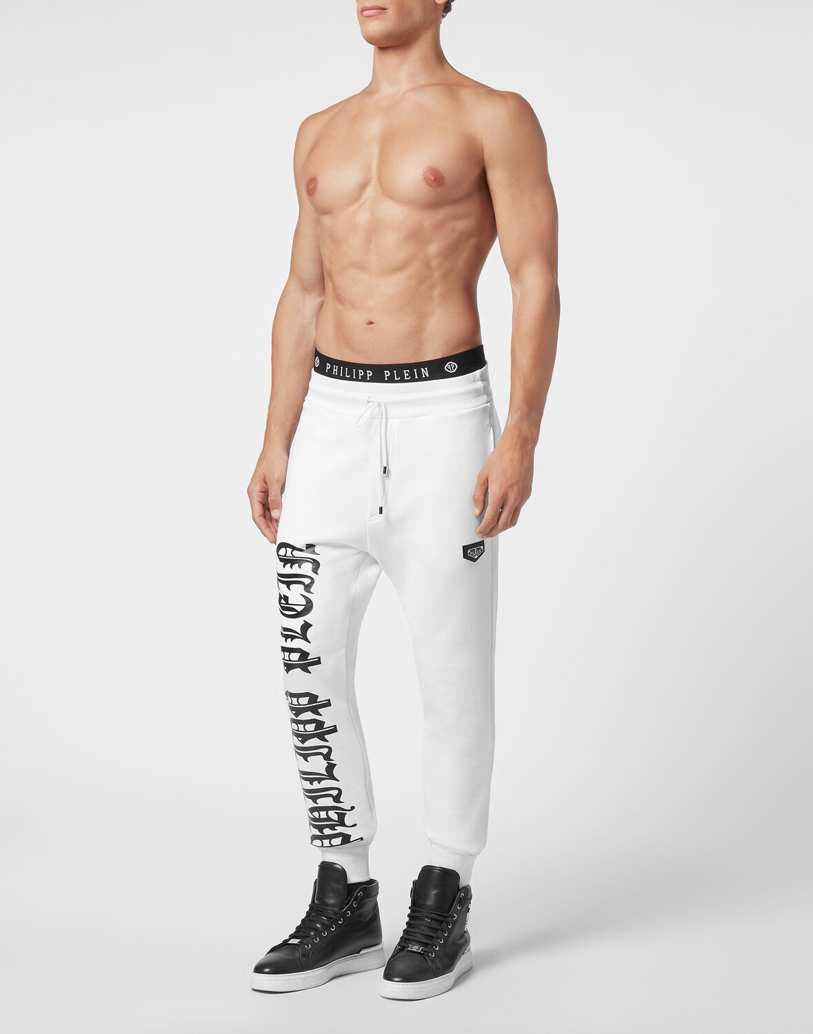 

Брюки-джоггеры с принтом Gothic Plein Philipp Plein, белый
