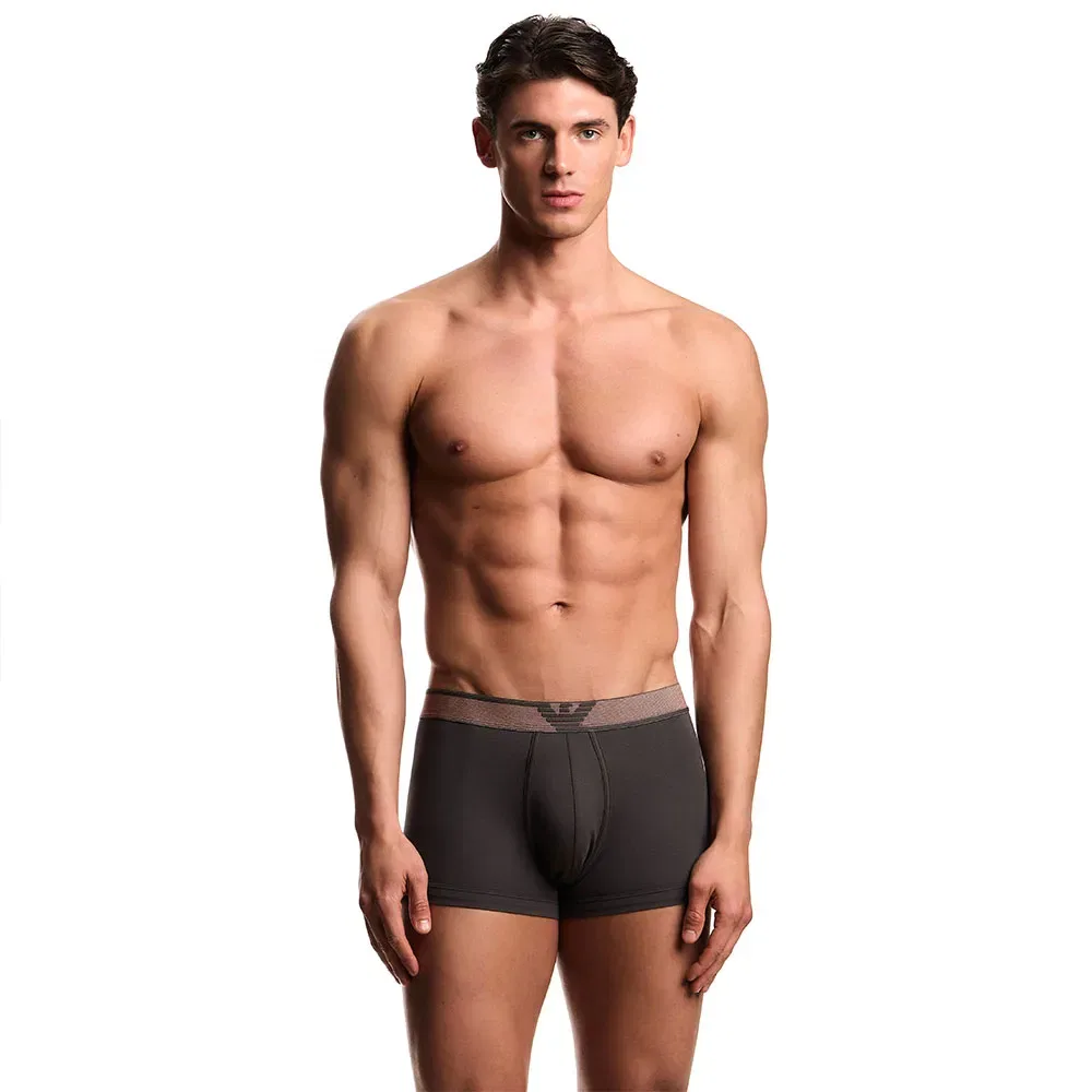 Мужские трусы-боксеры с пике-текстурой Emporio armani, Black